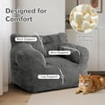 thumbnail image 2 of Pamapic Bean Bag Chair with Corduroy Cover and Armrests, Lazy Sofa for Living Room, 2 of 7
