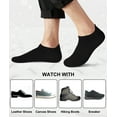 thumbnail image 3 of Loritta Ankle Socks for Men, Running Low Cut Socks Athletic Size 8-10 Socks for Men Black, 12 Pairs, 3 of 7
