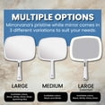 thumbnail image 7 of MIRRORVANA Hand Mirror with Ergonomic Handle - Hand Held Mirror for Make-up, Home Haircuts, Dental and Barber Use, 8” x 11” (White), 7 of 7