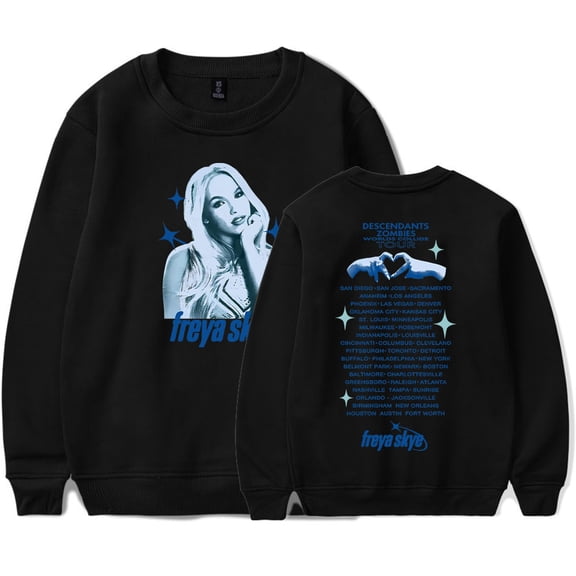 Freya Skye 2025 Tour Merch Crewneck Sweatshirts Winter Unisex Fashion Long Sleeve Stylish Y2K Design Top