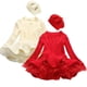 thumbnail image 2 of Girls Red Christmas Long Sleeve Knitting Dresses Witnter Warm Birthday Party Ruffle Princess Costume Kids Vestido, 2 of 4