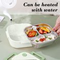 thumbnail image 4 of MORESEC Stainless Steel Lunch Box Bento Lunch Box For Adults And Students Reusable Lunch Box Insulated Lunch Containers With Spoon Chopsticks And Phone Stand Clearance, Green, 4 of 6
