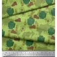 thumbnail image 2 of Soimoi Poly Georgette Fabric Bag,Direction Compass & Shoes Travel Print Fabric by The Yard 52 Inch Wide, 2 of 3