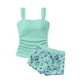 thumbnail image 4 of Girls Two-Piece Swimsuit Summer Casual Geometric Printed Bathing Suit Modest Bikini Set Beach Sport Swimwear Holiday Pool Party Swimming Suit for Teenagers 9-15Y, 4 of 4