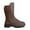 Women Brown Shoes, variant on Tuphregyow Retro Style Women's Ankle Boots with Elastic Design, Flat Heel, Round Toe, and Calf Length Shaft Women's Retro Elastic Ankle Boots Green 36