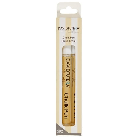 Craft County Fine Tip Chalk Pens - 2 Pack Chalk White - Wet Erase, Easy Cleanup - Leave Messages On Windows, Mirrors, Boards, and More