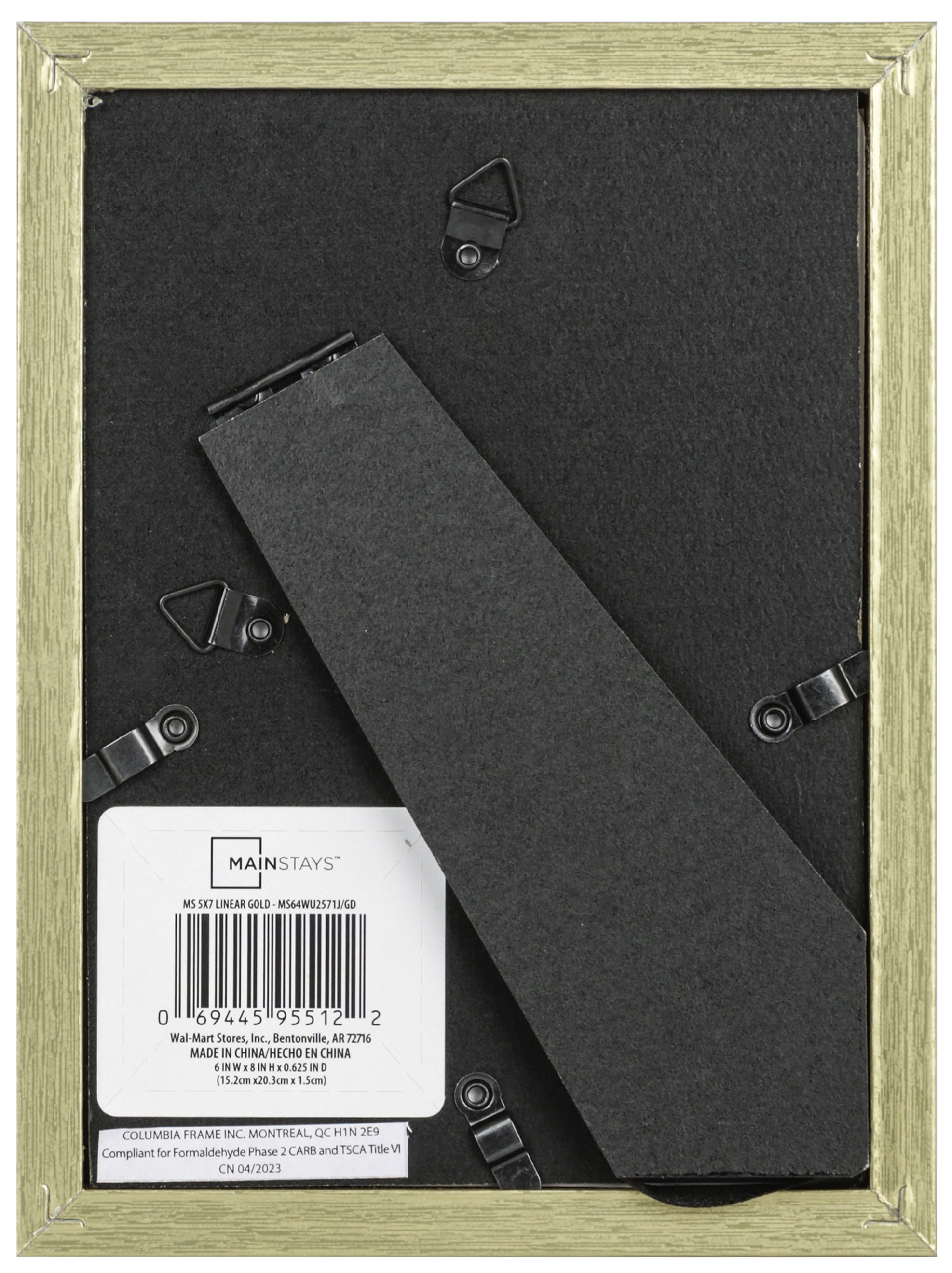 (2 pack) Mainstays – 5x7 Picture Frame – Gold Linear Program Tabletop Photo Frame
