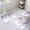 Purple, variant on Green Eucalyptus Leaves Bath Mat 3 Piece Bathroom Rug Set, Summer Botanical Watercolor Non Slip Bath Rug Contour Mat and Toilet Lid Cover, Absorbent Shower Mats Soft Bath Rugs and Mats Sets