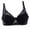 Black, variant on Sexy Gather Push Up Bra Underwire 5/8 Cup Lace Brassiere Underwear 32/34/36/38/40