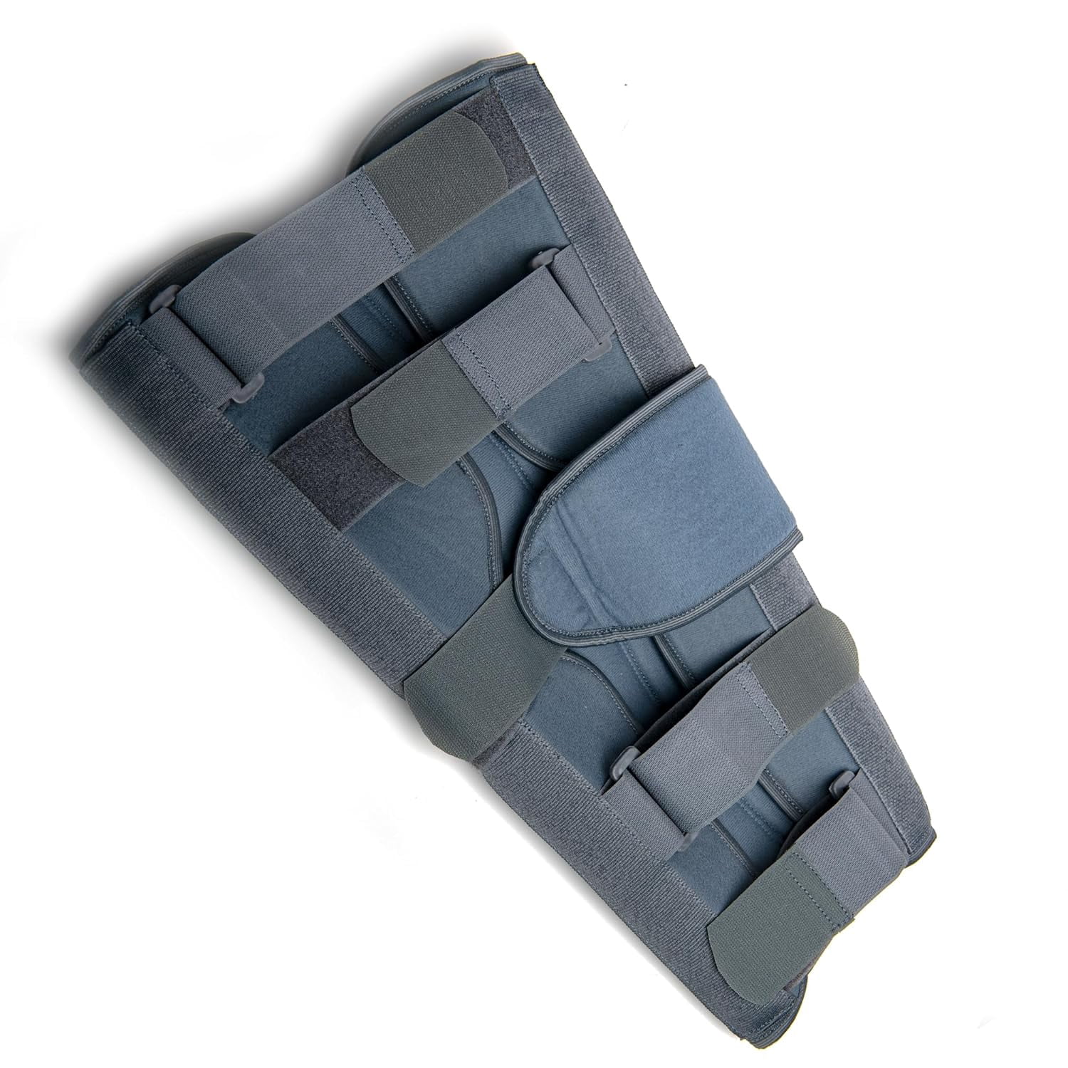 Wonder Care Knee Immobilizer Brace for Knee support for dislocation injuries ligament tear wraparound knee stabilizer splint for men & women (19” long) Grey-S