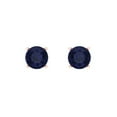 thumbnail image 3 of Clara Pucci 0.5Ct Blue Sapphire Round Cut VVS1 Screw Back Stud 14k Solid hypoallergenic Gold Designer Earrings For September, 3 of 7
