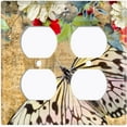 thumbnail image 3 of Metal Light Switch Plate Cover Floral Nature Butterfly Newspaper Damask BUT038, 3 of 13