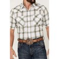 thumbnail image 3 of Ely Walker Men's Plaid Print Short Sleeve Pearl Snap Western Shirt White XX-, 3 of 4
