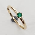 thumbnail image 3 of Natural Emerald Ring, 14K Solid Yellow Gold Emerald Ring, May Birthstone Ring, Dainty Ring, Christmas Present, Emerald Jewelry, 3 of 10