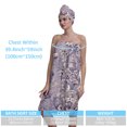 thumbnail image 4 of Colevkie Women's 2 Pcs Bath Wrap Set Bath Skirt &Shower Cap Quick Drying and Absorbent Lightweight for Bathroom Beach Sauna Hotel Printed Vintage Pattern, 4 of 7