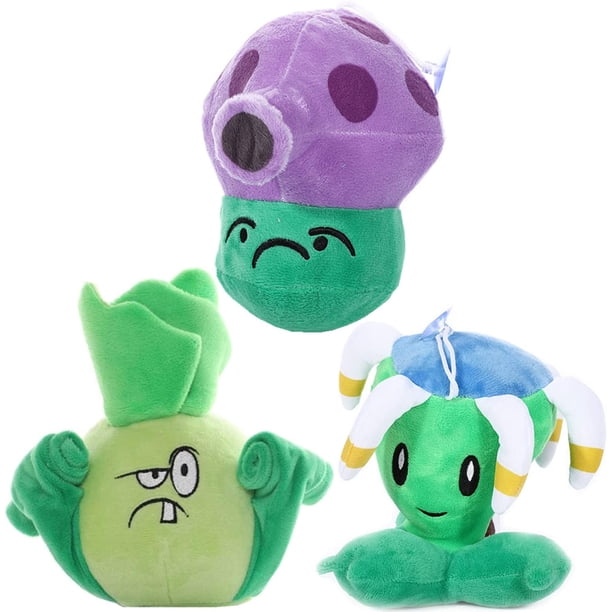 Juego de 3 peluches de Plants vs. Zombies: Boomerang, Bonk Choy, hongo PVZ, zombi, trapo