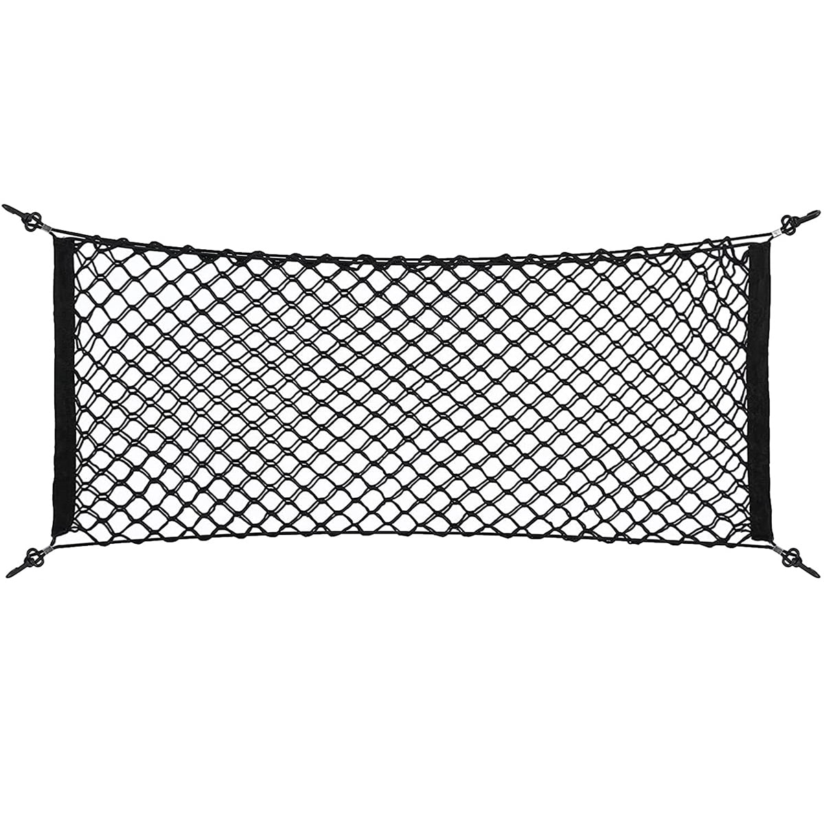 THREN 35.5 x 15.7 Inch Rear Cargo Net Adjustable Elastic Mesh Storage