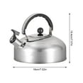 thumbnail image 3 of 3L Stove Top Whistling Tea Kettle,Stainless Steel Teakettle Teapot with Ergonomic Handle,Flat Bottom Design for Gas,Induction,Electric Stovetops,Hot Water Fast to Boil, 3 of 7