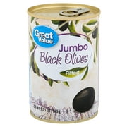 Great Value Jumbo Pitted Black Olives, 5.75 oz