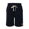 thumbnail image 5 of Corduroy Waffle Shorts for Men Summer Casual Elastic Waist Wide Straight Leg Relaxed Fit Bermuda Shorts with Pockets, 5 of 8