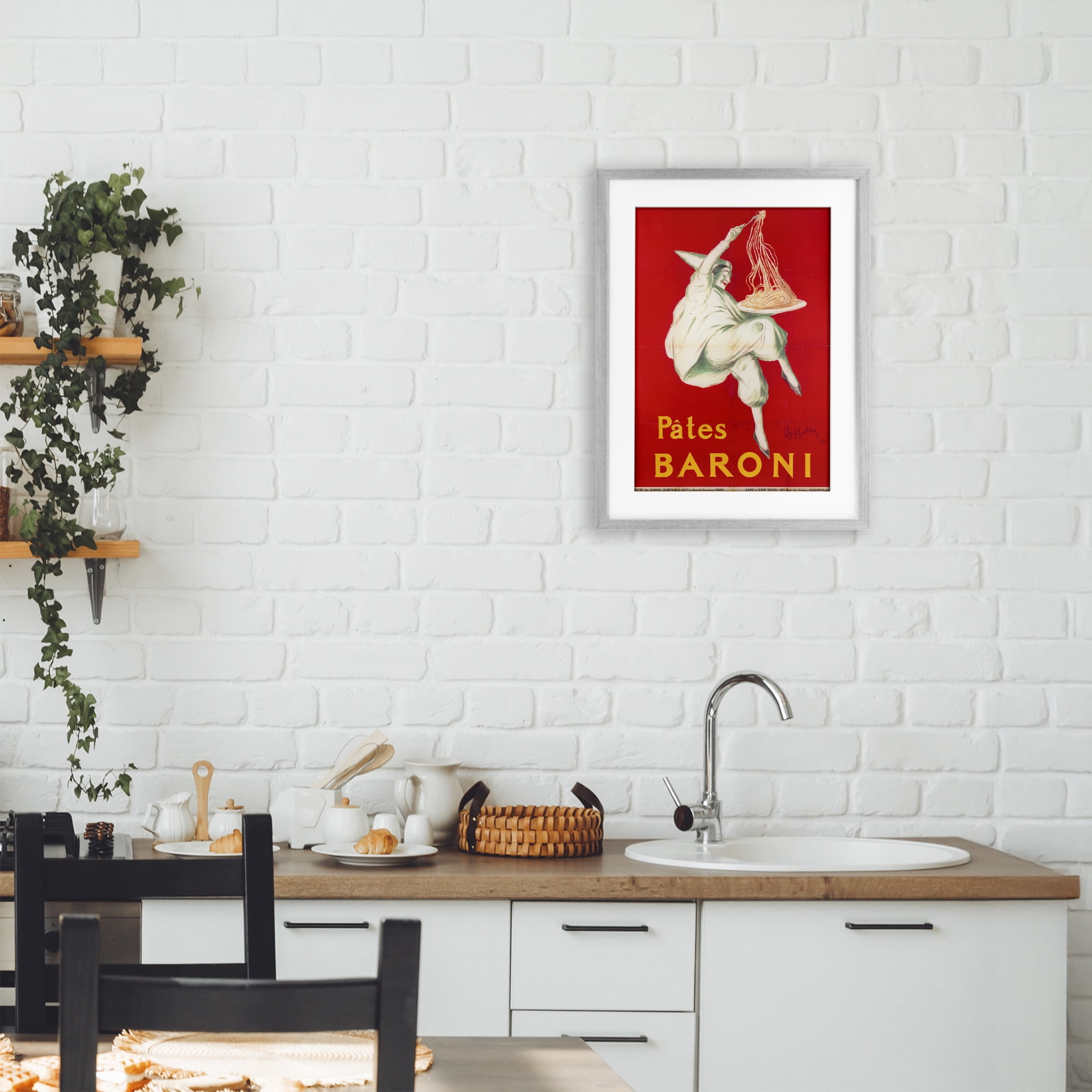 Stupell Industries Pates Baroni Advertisement Gray Framed Print Under Glass, design by Vintage Hustle