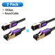 thumbnail image 1 of Vention - Paquete de 2 cables Ethernet Cat7 de 10 Gbps, cable de Internet plano de alta velocidad para Xbox, PS4, módem para juegos, enrutador, PC, RJ45 zhangyuxiang LED, 1 of 2