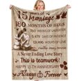 thumbnail image 1 of LHSHID 10th Anniversary Tin Gifts Blanket 10th Wedding Gift for Wife Husband 10 Year Anniversary Wedding Gifts for Him Her Couples 10 Year Anniversary Decorations Blanket 60x80in, 1 of 6