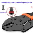 thumbnail image 7 of 7/9/10" Multi-Function Locking Pliers Round/Straight Mooth Pipe Wrench Universal Pressure Pliers Strong Clamp Tool Hand Tools (7 in round), 7 of 7