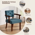 thumbnail image 7 of IINNOV ZBOM Mid-Century Modern Style Solid Wood Frame Decorative Chair, Fabric Upholstered Armchair, Living Room Decorative Chair (Set of 2), 7 of 7