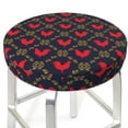 thumbnail image 3 of Lsque Red Rooster Round Bar chair cushion covers Velvet Fabric Premium Comfort Protects from Scratches and Stains for 14-17 Inch Chair- 13 inch, 3 of 7