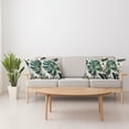 thumbnail image 5 of Ambesonne Monstera Throw Pillow Cover Pack of 4, Abstract Mid Century Art, 4 Pcs-28" x 28", Fern Green Teal and Pale Grey, 5 of 5