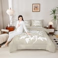 thumbnail image 4 of Homewish Teens Chic Flowers Full Size Comforter Sets 3-Piece,Vintage Aesthetic Bedding Comforter Set,Exotic Style Lightweight Bedding Sets,Ultra Soft Home Decor,Reversible, 4 of 8