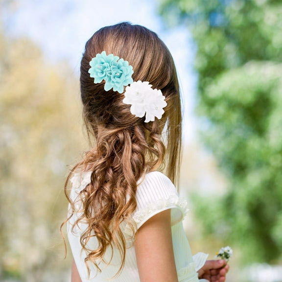 MLINS 6 pcs Rose Hair Clips Flower Hair Clips Floral Hair Clips Flower Rhinestone Hair Clips for Women