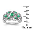 thumbnail image 2 of Primal Gold 14 Karat White Gold Diamond and Emerald Fancy Ring, 2 of 4