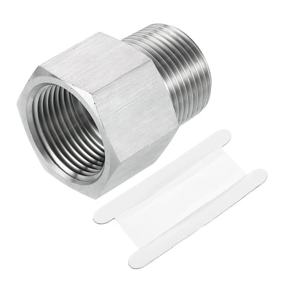 Pipe Fitting Reducing Adapter, ZG3/4" x G3/4" Reducer Connector, Silver