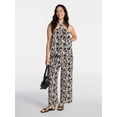 thumbnail image 3 of Time and Tru Women's Wide Leg Print Pants, Sizes XS-XXXL, 3 of 6