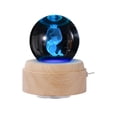 thumbnail image 1 of Ammoon Crystal Ball Music Box Rotating Luminous LED Light Box Wooden Base Rotating Windup Musicbox Night Light Room Decor Musical Gift Nice Present for Birthday Valentine's Day Christmas, 1 of 7