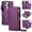 Dark Purple, variant on Dteck Magnetic Zipper Wallet Flip Case for Apple iPhone 17 Pro Max with Crossbody Shoulder Strap, Shockproof Multi-Function Detachable 2-in1 RFID Blocking Card Slot and Cash Slot Cover, Orange