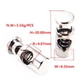 thumbnail image 4 of Pack Of 6 Alloy Metal Barrel Single Hole Cord Lock Toggles Stop Drawstring Cordlocks Stopper - / Elastic Cord Accessories, 4 of 6