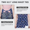 thumbnail image 6 of Dark Blue Christmas Dog and Snowman Apron-Garden Aprons for Women with Pockets-Cotton Linen Waterproof Kitchen Cooking Gardening Aprons Adjustable for Kitchen,Cooking,BBQ and Salon 32"x27", 6 of 7