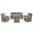 Gray/Gray, variant on PARKWELL 4 Pieces Outdoor Patio High Back Furniture Set with Fire Pit Table, Luxury 6" Thick Conversation Set with Swivel Glider Chairs,Wicker Seating Set for Deck, Backyard,Gray/Gray