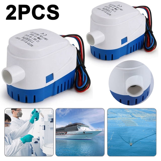 Bomba Achique Completamente Automática Pequeña Bomba Drenaje Batería Marina para Yate Bomba Sumergible 1100gph (12v)