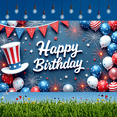 thumbnail image 4 of Decorative Design Happy Birthday Banner Colorful Theme Patriotic Party Decor Balloon Decoration Celebration Banner for Birthday Party Kids Event Indoor Decoration, 4 of 6