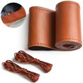 thumbnail image 2 of 1 pcs Leather Steering Wheel Cover, Breathable Non-Slip Design, Soft and Comfortable Feeling, Universal 99 % Auto Car Steering Wh, 2 of 8