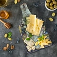 thumbnail image 5 of World Map Cutting Board, Antique Map with Farmers Field Sun Birds Clouds Fantasy Sky in Old Painting Style, Tempered Glass Cutting and Serving Board, Wine Bottle Shape, Multicolor, by Ambesonne, 5 of 5