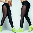 thumbnail image 2 of Women Net Yarn Stitching Stretch Under Running Tight Fitness Leggings Yoga Pants, 2 of 7