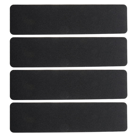 unbranded 4Pcs Adhesive Stair Grip Stickers Black PVC Non Slip Tape for Home Use
