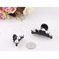 thumbnail image 1 of OULII 2Pcs Hair Barrettes For Women Rhinestone Black Small Size Elegant Style, 1 of 8