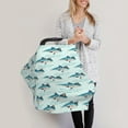 thumbnail image 3 of Haiem Party Shark Cute Baby Nursing Cover & Nursing Poncho - Multi Use Cover for Baby Car Seat Canopy, Stroller Cover, 360°Full Privacy Breastfeeding Coverage, 3 of 9