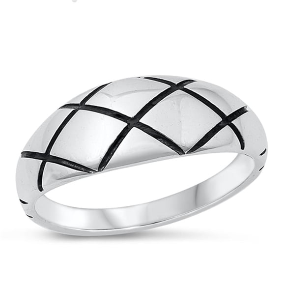 Cute Criss Cross Promise Ring .925 Sterling Silver Band Jewelry Female Male Unisex Size 6